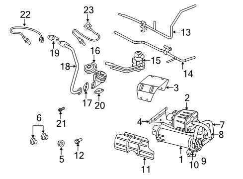 2005 Dodge Ram 1500 Oxygen Sensor, Front Diagram for 56028995AA