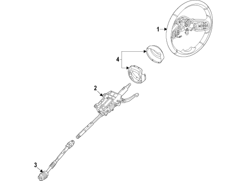 2023 Jeep Gladiator Intermediate Shaft Diagram for 68274744AC