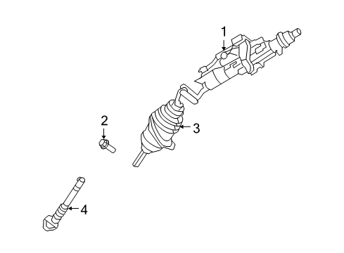 2008 Dodge Challenger Steering Column Screw Diagram for 6507656AA