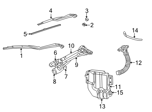 2003 Dodge Intrepid Nozzle, Front Driver Side Diagram for 5101940AB