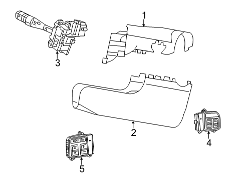 2013 Dodge Journey Lower Shroud, Black Diagram for 1RP30DX9AD