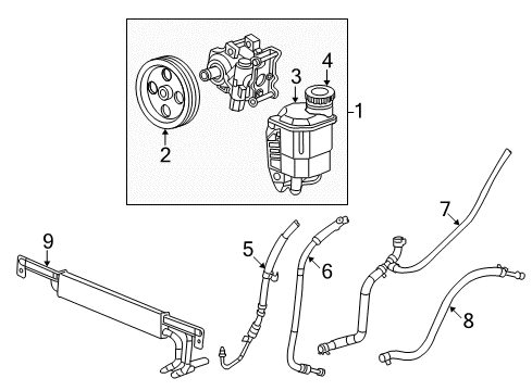 2014 Ram 2500 P/S Pump & Hoses Diagram 4 - Thumbnail