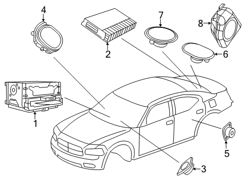 2015 Dodge Charger Antenna Diagram for 68277407AA