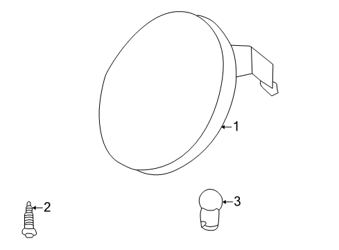2005 Dodge Stratus Fog Lamp Bulb Diagram for L0000899