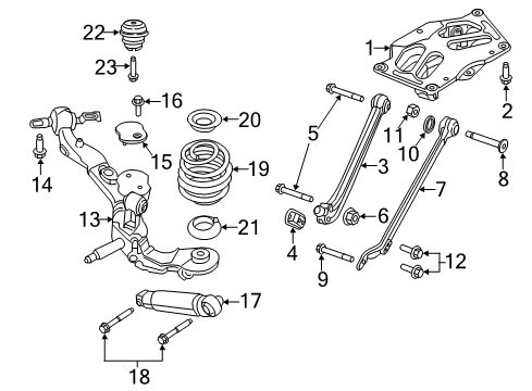 2015 Ram ProMaster City Lower Control Arm Bolt Diagram for 68263175AA
