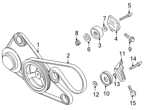2003 Chrysler 300M Belts & Pulleys Diagram
