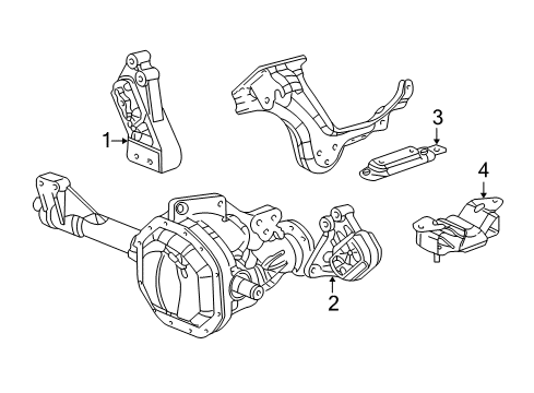 2003 Dodge Ram 2500 Engine & Trans Mounting Diagram 3 - Thumbnail