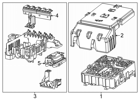 2025 Ram 1500 Fuse - High Current Diagram for 68668632AA