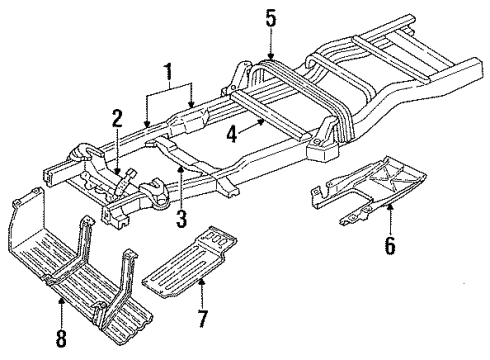 1992 Dodge Dakota Frame & Components Diagram 2 - Thumbnail