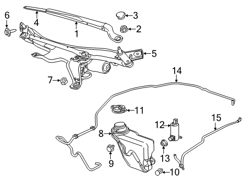 2016 Dodge Viper Wiper Arm, Front Passenger Side Diagram for 4865504AE