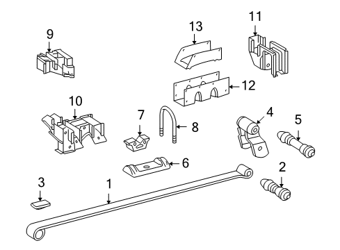 2004 Dodge Sprinter 2500 Plate Bumper, Rear Diagram for 5118762AA