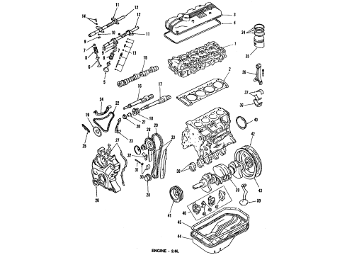 1989 Dodge Raider Front Mount Diagram for MB436331