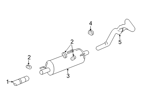 2003 Dodge Ram 2500 Exhaust Components Diagram 2 - Thumbnail