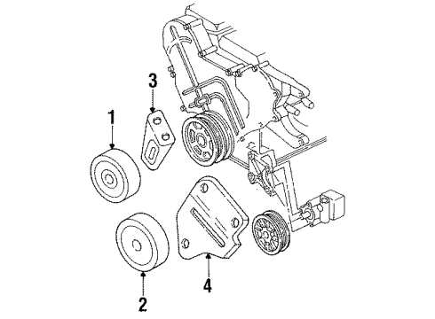 1994 Chrysler Concorde A/C Belt Diagram for B0015545