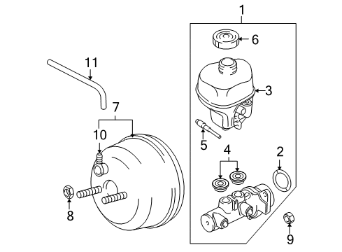 2011 Ram 2500 Master Cylinder Diagram for V1100888AA