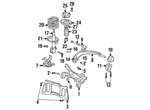 1998 Chrysler Town & Country Lower Control Arm Bushing Diagram for 4684120