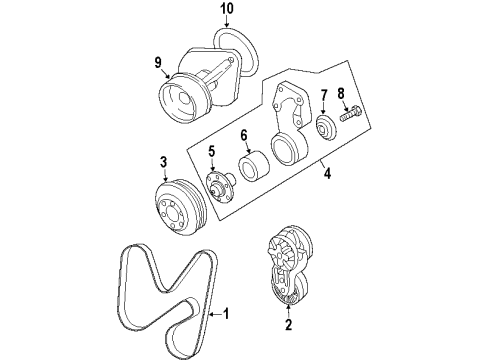 1995 Dodge Ram 2500 Serpentine Belt Diagram for B0013481