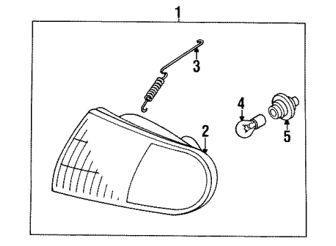 1994 Dodge Colt Lens & Housing, Front Diagram for MB929469