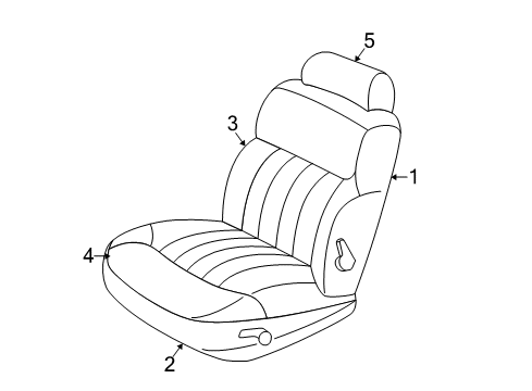 1998 Dodge Intrepid Front Seat Components Diagram 3 - Thumbnail