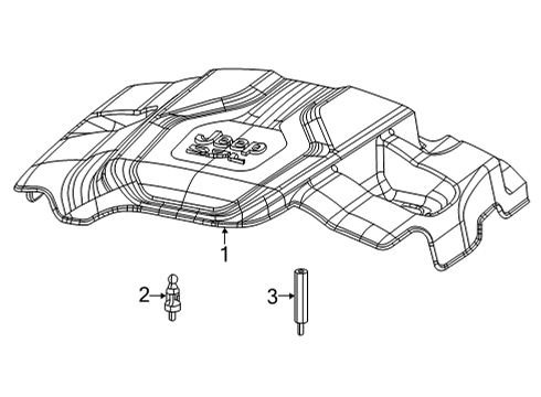 2022 Jeep Grand Cherokee L Engine Cover Diagram for 68445569AA