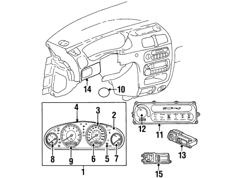 2001 Chrysler LHS Instrument Cluster Diagram for 4760404AH