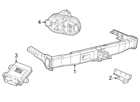 2022 Jeep Grand Cherokee Frame - Trailer Diagram for 68669051AA