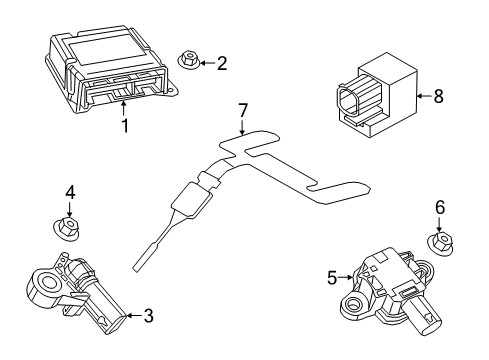 2017 Jeep Renegade Control Module Diagram for 68267986AB