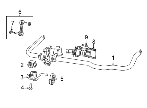 2019 Ram 2500 Stabilizer Bar, Front Diagram for 68571262AB