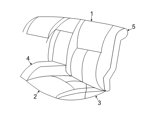1998 Dodge Intrepid Rear Seat Components Diagram 2 - Thumbnail