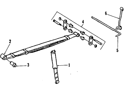 1985 Dodge Diplomat Bushings Diagram for 4052125