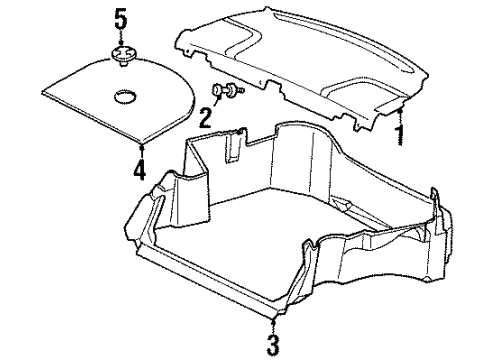 2001 Chrysler LHS Interior Trim - Rear Body Diagram