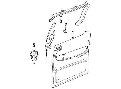 2000 Chrysler Grand Voyager Handle Diagram for HT21RJK