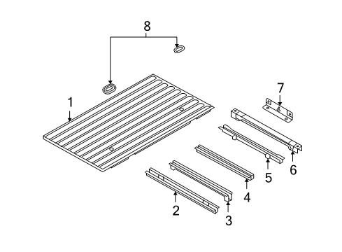 2008 Dodge Ram 2500 Floor Pan, Rear Diagram for 55275516AC
