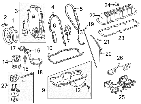 1999 Dodge Dakota Intake Manifold Gasket Diagram for 53020112