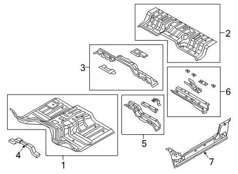 2025 Ram 2500 PAN-FRONT FLOOR Diagram for 68592984AE