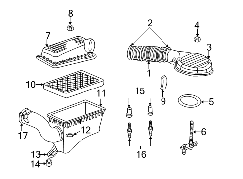 2002 Dodge Dakota Resonator Diagram for 53032084AC