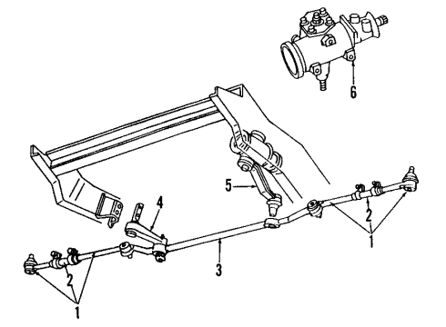 1999 Dodge Ram 1500 Steering Gear Diagram for 52113502AA