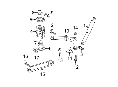 2002 Jeep Grand Cherokee Spring Insulator, Lower Diagram for 52088402AB