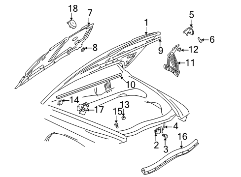 2000 Dodge Durango Bumper, Rear Diagram for 55256768AB