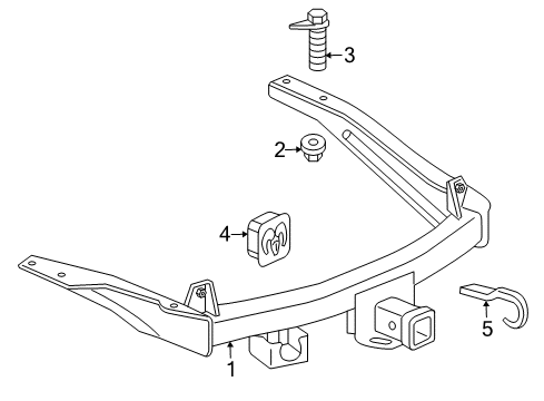 2003 Dodge Durango Tow Hook, Rear Diagram for 82202583
