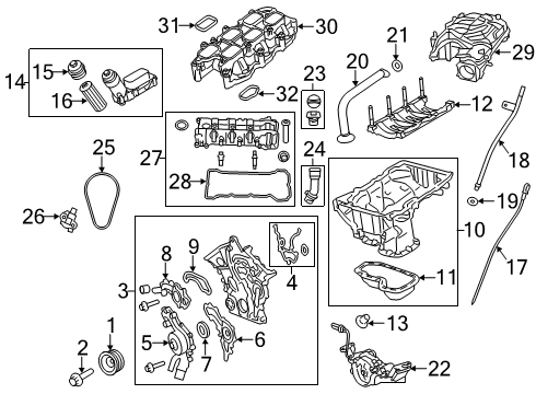2021 Jeep Wrangler Intake Manifold Diagram for 68490098AA