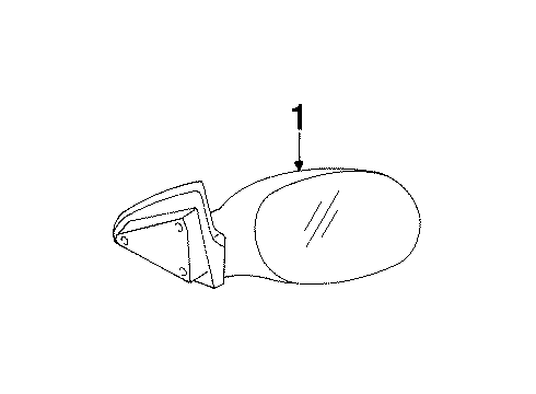 2001 Chrysler LHS Mirror Diagram for 4805948AB