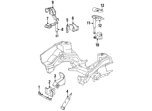 1990 Chrysler TC Maserati Strut Assembly Diagram for 4364769