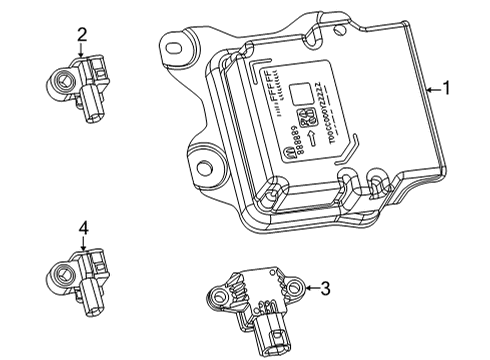 2025 Jeep Grand Cherokee L Sensor - Satellite Accelerometer Diagram for 68598817AA