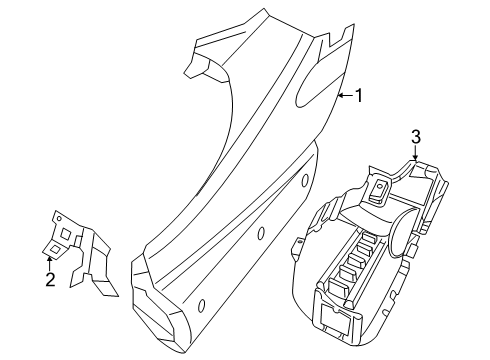 2024 Ram ProMaster EV Fender & Components Diagram 2 - Thumbnail