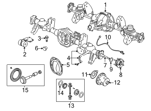 2009 Jeep Commander Axle Assembly, Rear Diagram for 68031427AA
