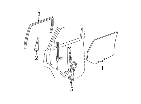 2008 Jeep Grand Cherokee Applique, Rear Passenger Side Diagram for 55396380AD