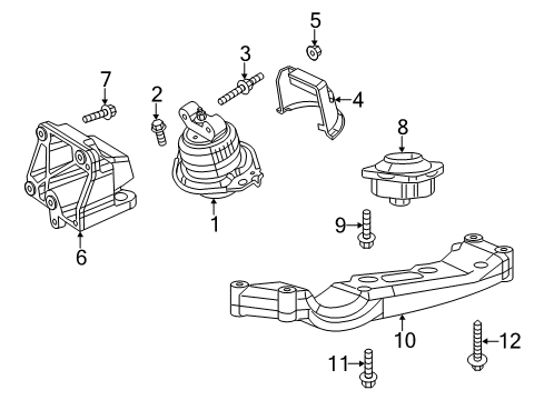 2023 Dodge Charger Engine & Trans Mounting Diagram 2 - Thumbnail
