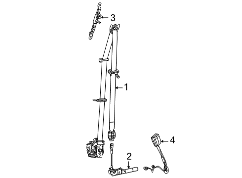 2025 Jeep Grand Wagoneer L Seat Belt Diagram for 6TS671X7AC