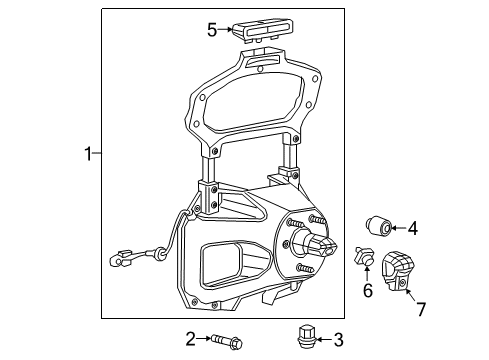 2018 Jeep Wrangler Rear Camera Bezel Diagram for 68333903AD